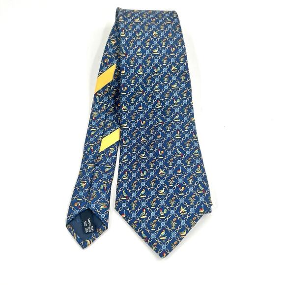SALAVATORE FERRAGAMO Duck Foulard Luxe Silk Tie - Picture 1 of 9